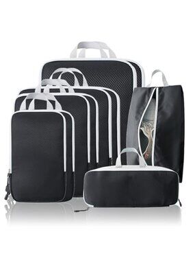 10 Set Compression Packing Cubes Travel Luggage Organizer Carry On Suitcase
